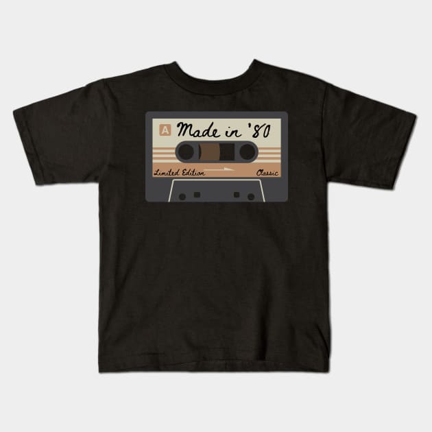 1980 Mixed Tape Limited Edition Classic Kids T-Shirt by MalibuSun